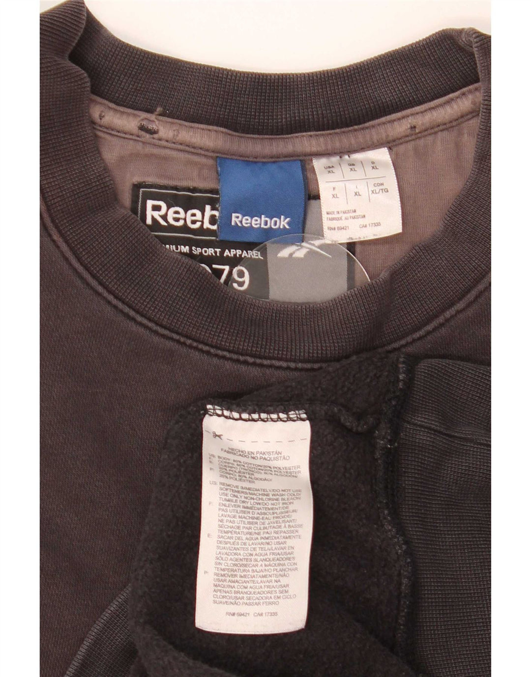 Felpa Reebok da uomo Jumper XL in cotone nero