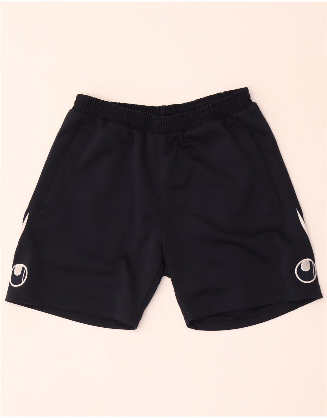 Pantaloncini sportivi da uomo Uhlsport grandi in poliestere color block blu navy