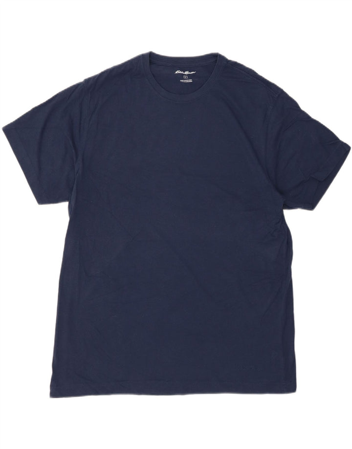 T-shirt da uomo EDDIE BAUER Top grande in cotone blu navy