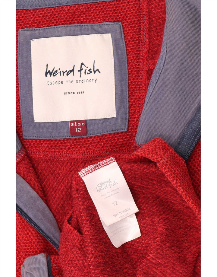 Giacca da tuta da donna Weird Fish UK 12 poliestere rosso medio