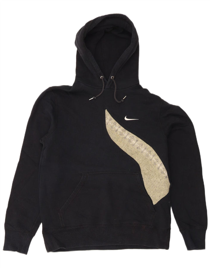 Felpa con cappuccio da uomo Nike, cotone color block medio nero
