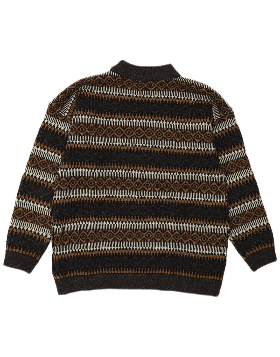 Maglione maglione collo alto da uomo Esprit EU 36 piccolo motivo geometrico multicolore