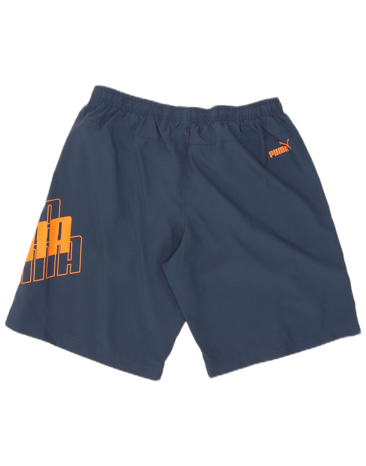 Pantaloncini sportivi grafici da uomo Puma Large blu navy