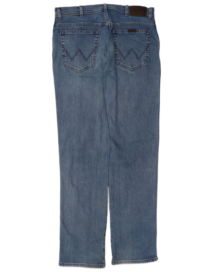 Jeans dritti da uomo WRANGLER W36 L34 cotone blu