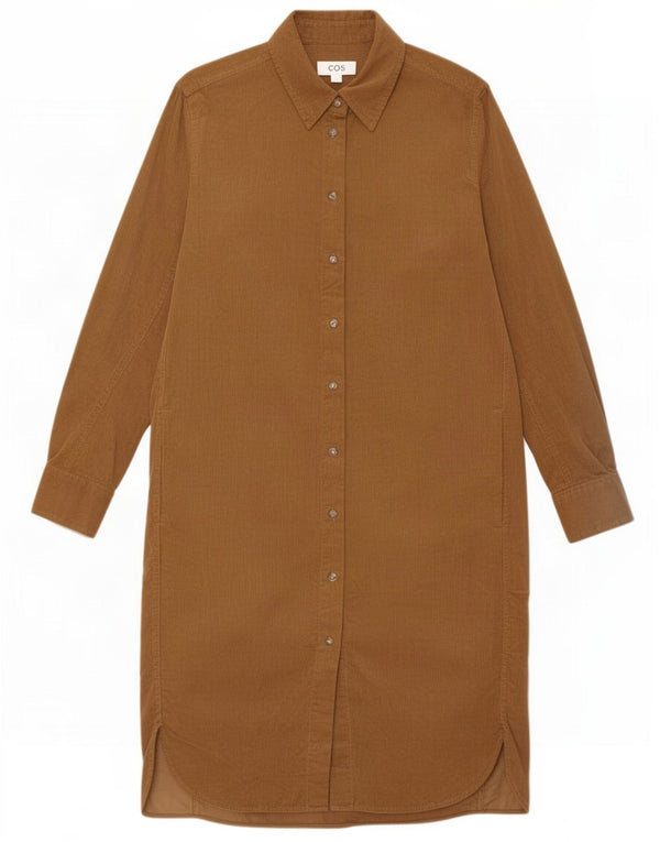 Abito camicia da donna oversize in velluto a coste Cos EU 34 XS Cotone beige