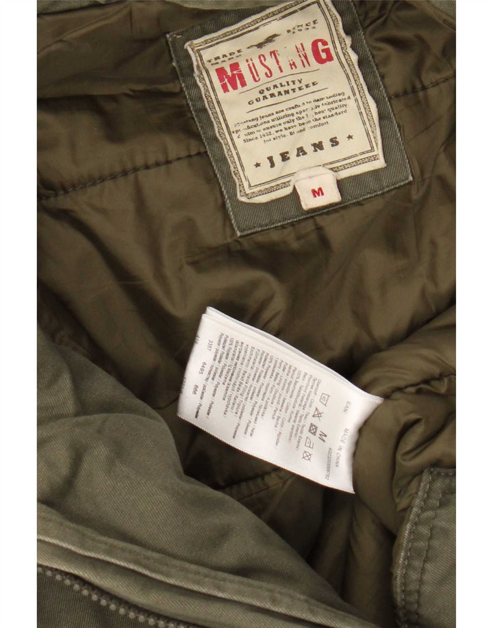Giacca utility con cappuccio da uomo Mustang UK 38 cotone kaki medio