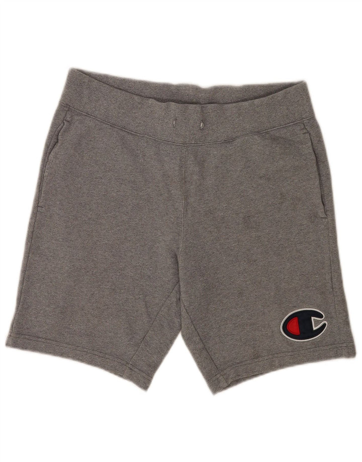 Pantaloncini sportivi grafici da uomo Champion in cotone grigio medio