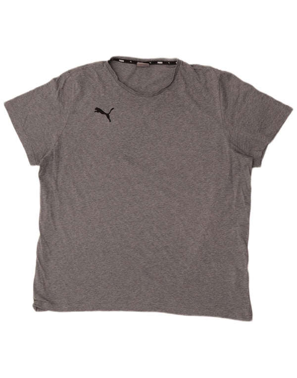 T-shirt da uomo Puma Top 2XL in cotone grigio