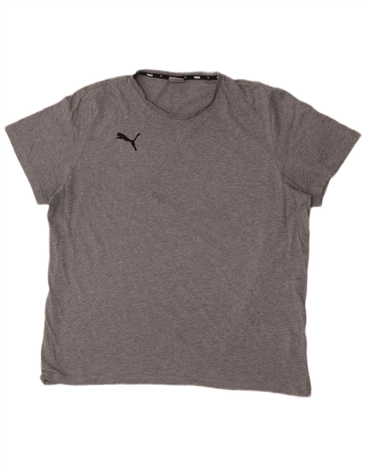 T-shirt da uomo Puma Top 2XL in cotone grigio