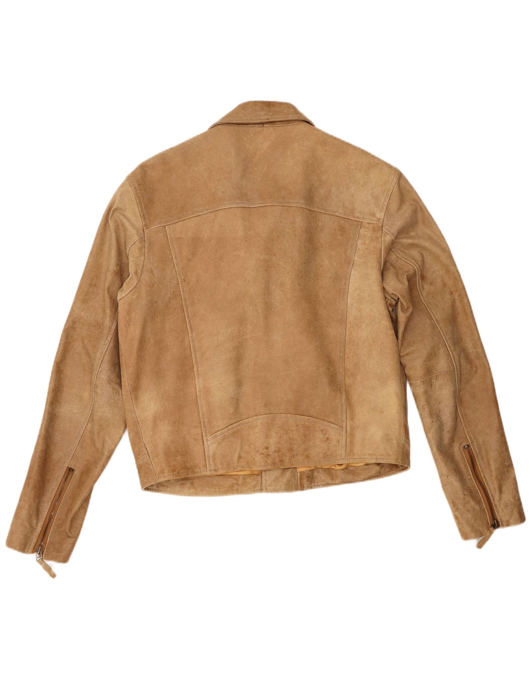 Giacca da motociclista in pelle da donna Gipsy UK 16 Grande pelle beige