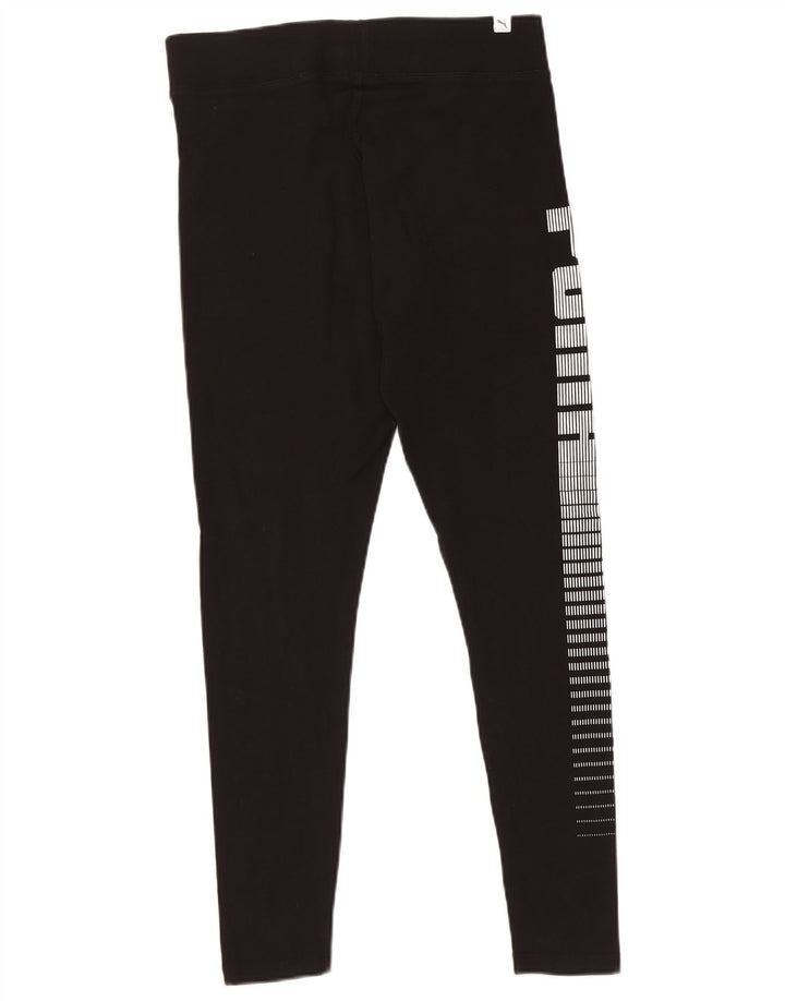 Leggings grafici da donna Puma UK 16 grande cotone nero