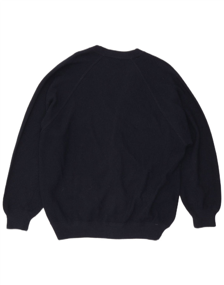 Maglione Cardigan Da Uomo Il Granchio Grande Lana Blu Navy