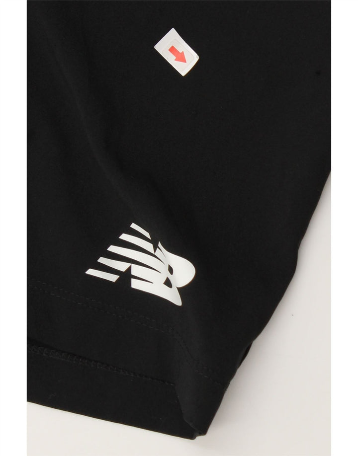 Pantaloncini sportivi grafici da uomo New Balance grandi in poliestere nero