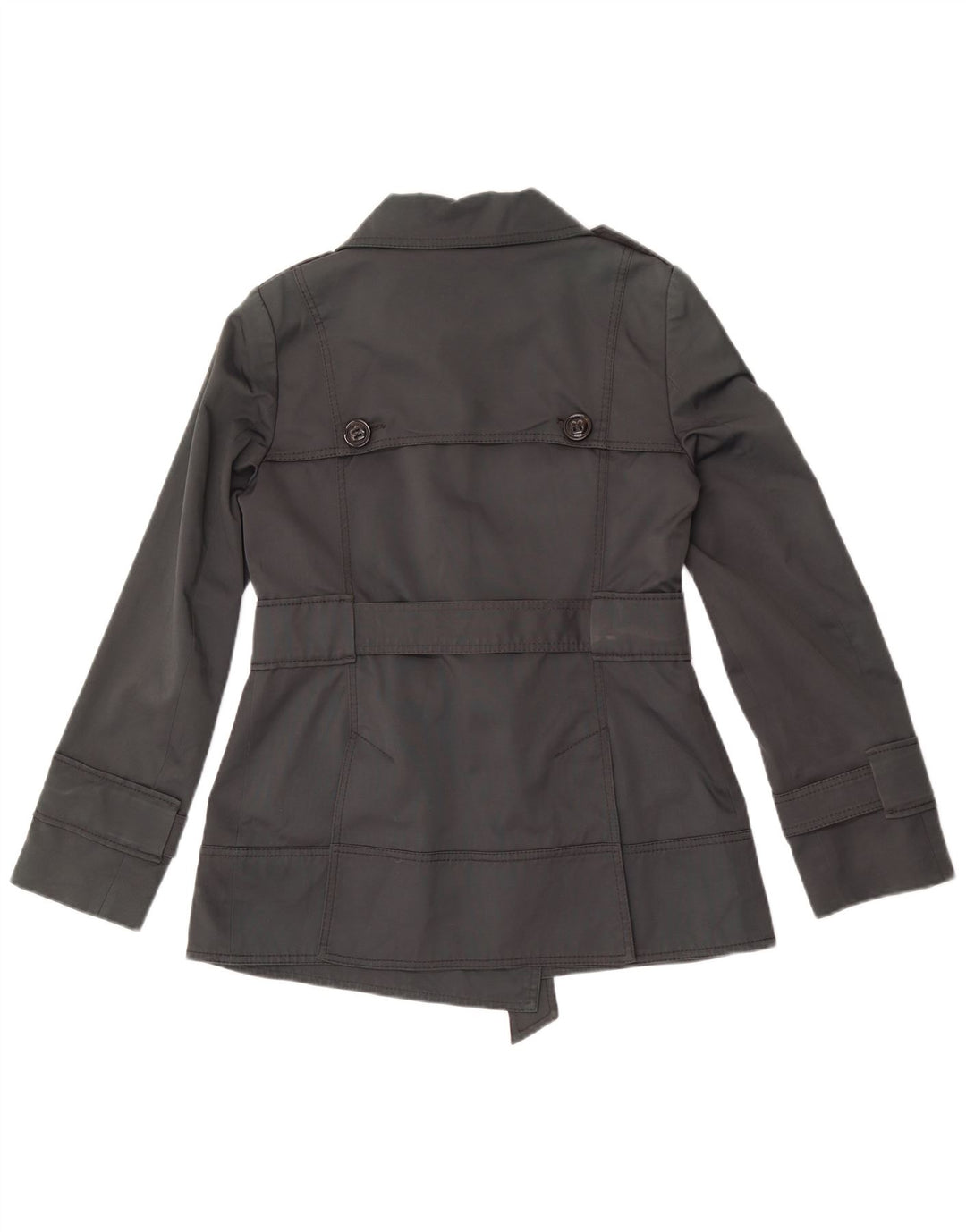Trench corto doppiopetto da donna Zara UK 14 Cotone grigio medio