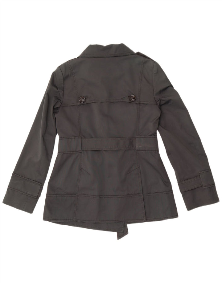 Trench corto doppiopetto da donna Zara UK 14 Cotone grigio medio