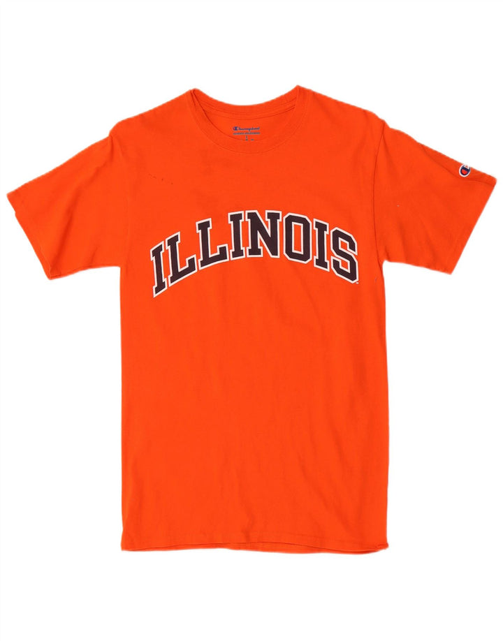 T-shirt grafica da uomo Champion Illinois Top piccola arancione