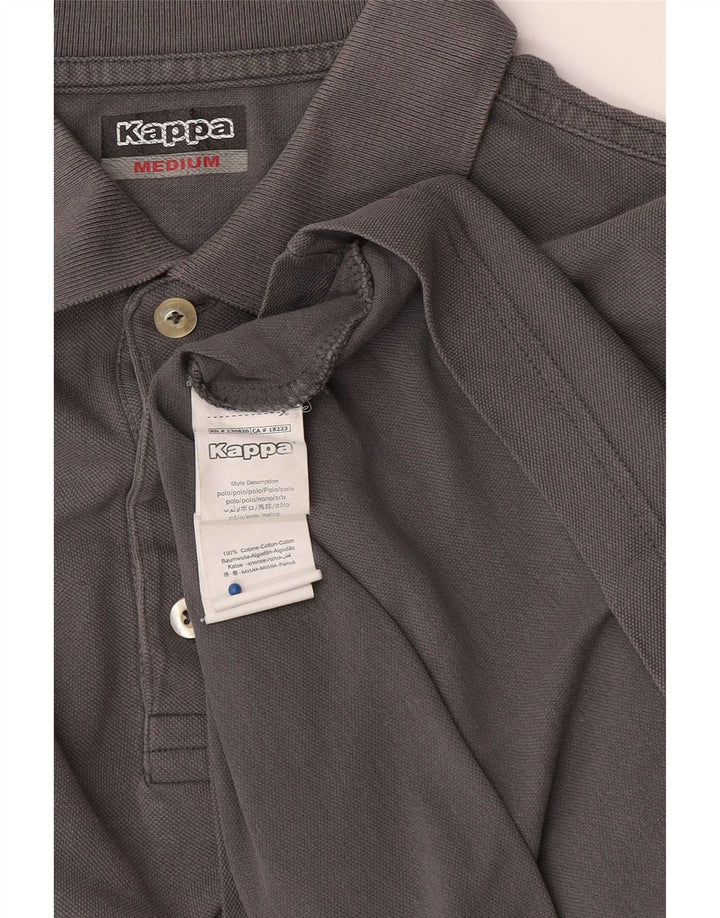 Polo Kappa Uomo In Cotone Grigio Medio