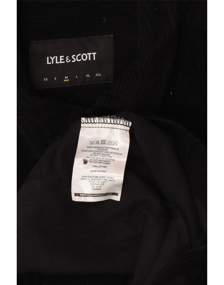 Camicia da uomo in velluto a coste LYLE & SCOTT in cotone nero medio