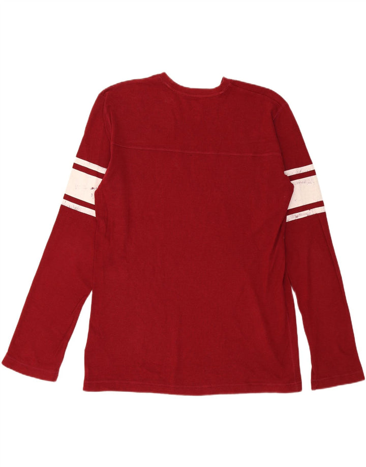 NIKE Mens Graphic Top Long Sleeve Medium Burgundy Cotton Vintage Nike and Second-Hand Nike from Messina Hembry 