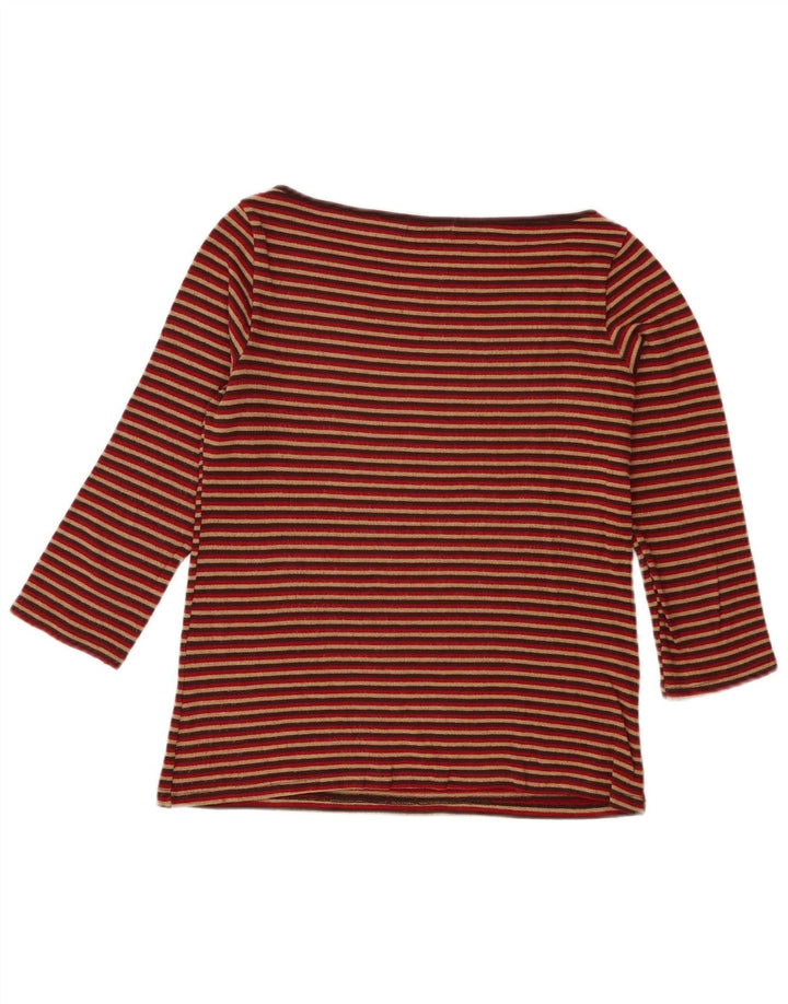 Top Zara da donna con maniche a 3/4 UK 14 grande a righe multicolore