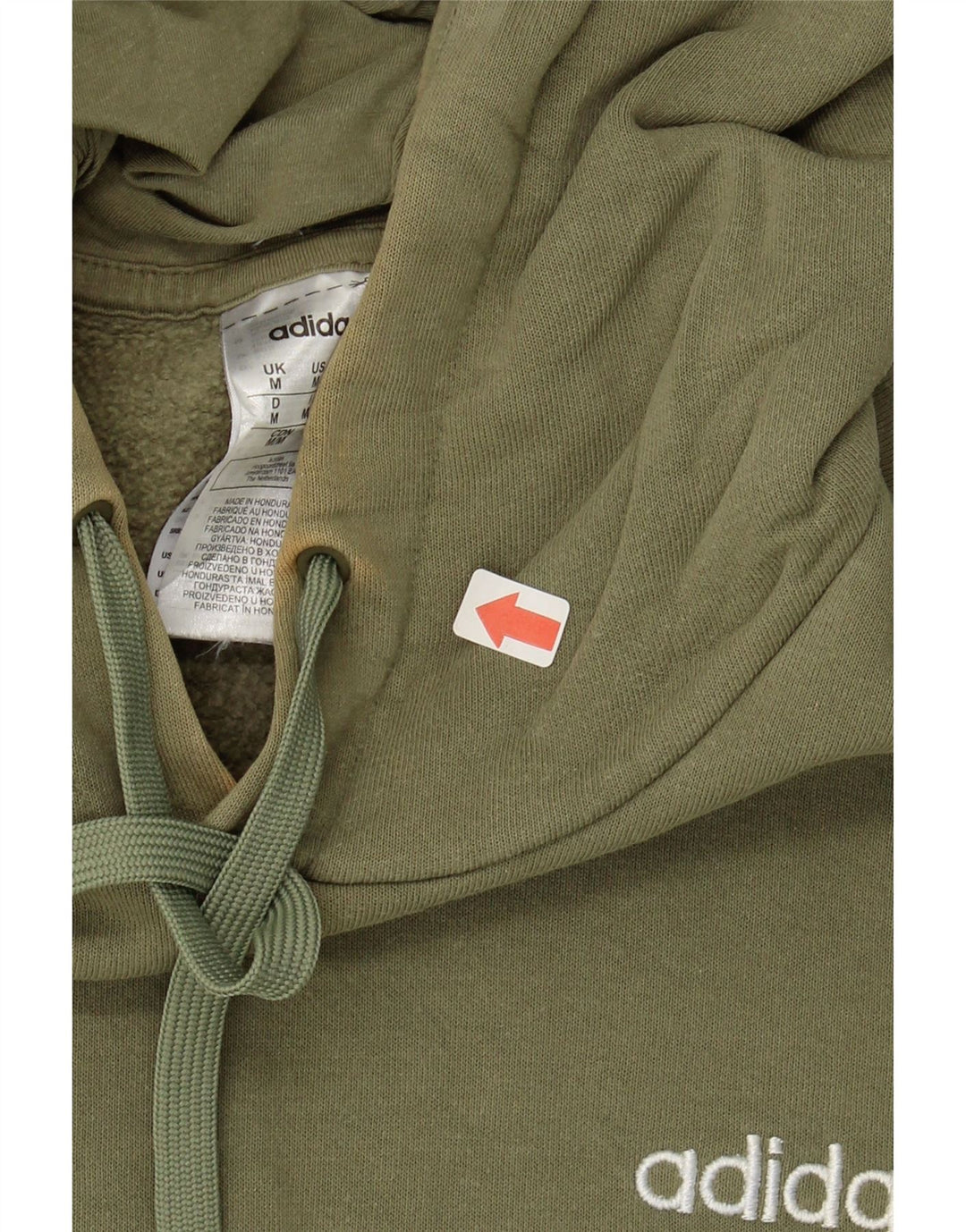 ADIDAS Mens Hoodie Jumper Medium Khaki Cotton Vintage Adidas and Second-Hand Adidas from Messina Hembry 