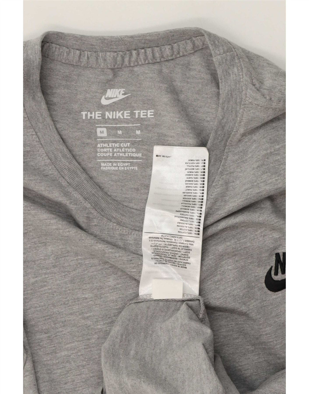 T-shirt Nike da uomo dal taglio atletico, in cotone grigio medio