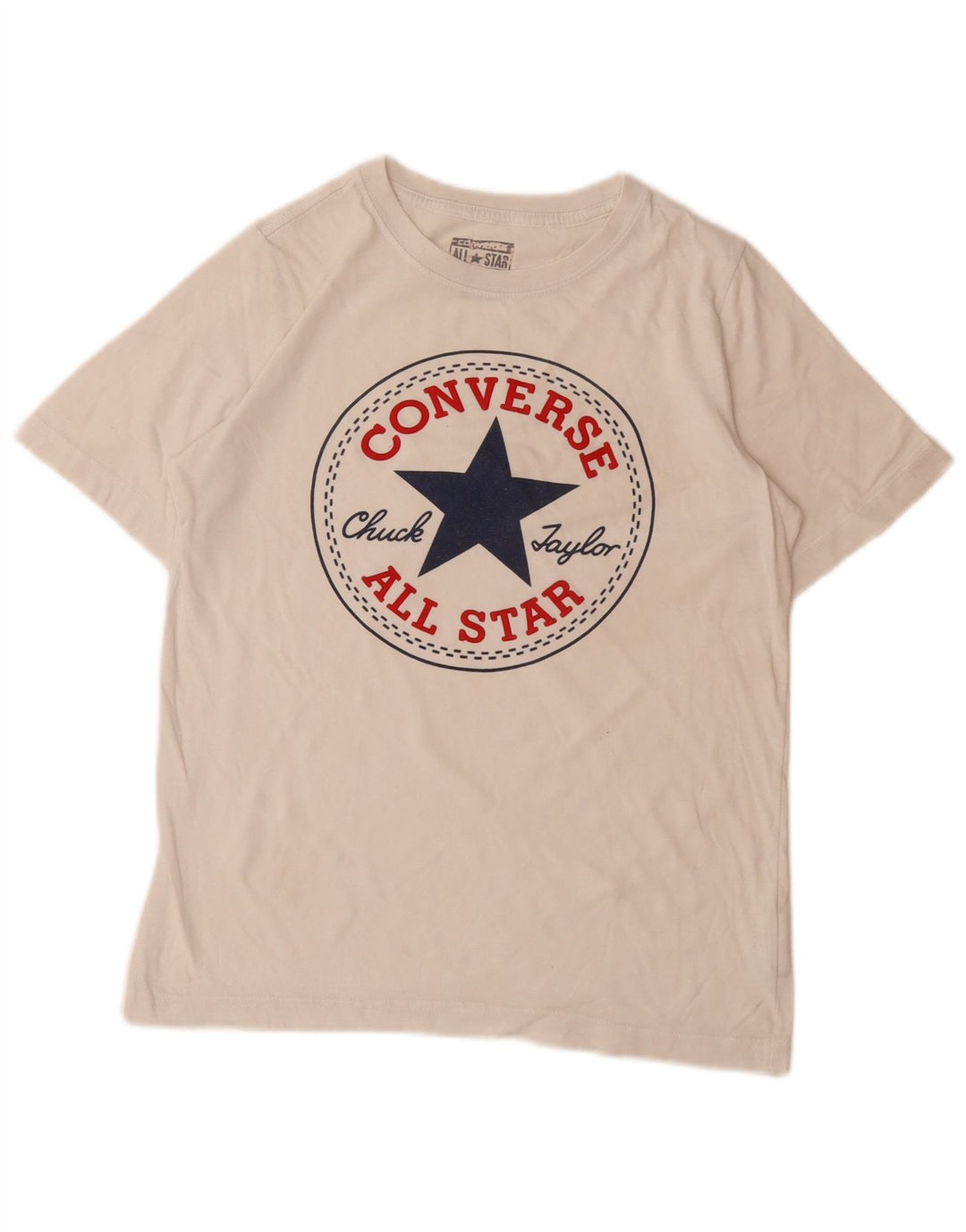 T-shirt grafica per ragazzi CONVERSE Top 10-11 anni cotone bianco medio