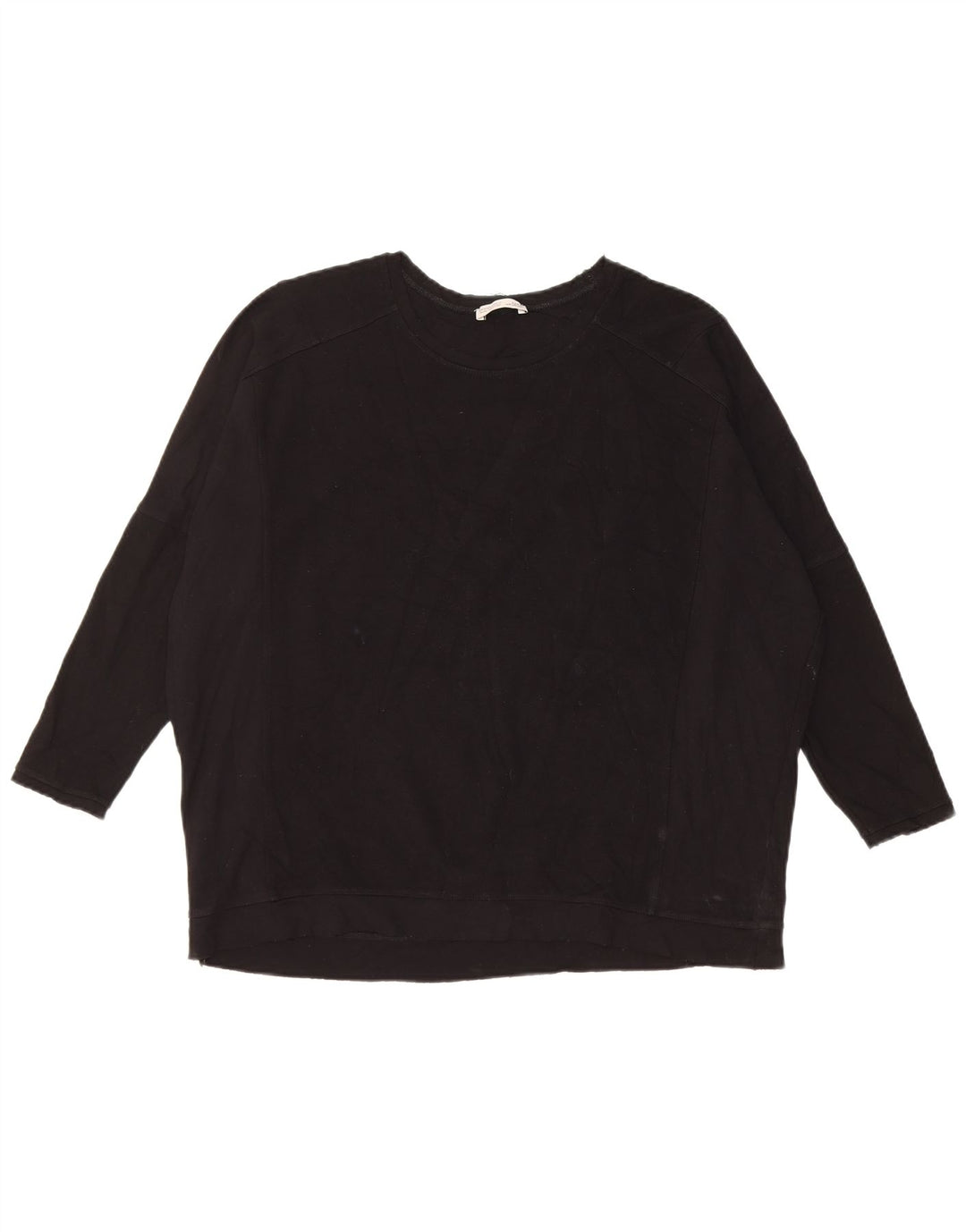 Felpa oversize da donna Zara con maniche a 3/4, taglia UK 14, media, nera