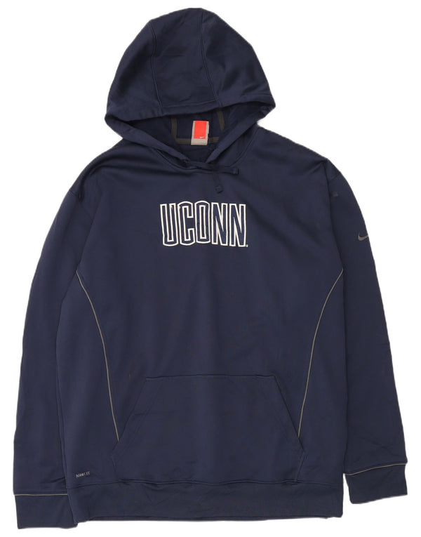 Felpa con cappuccio grafica Nike da uomo UK 50/52 2XL poliestere blu navy