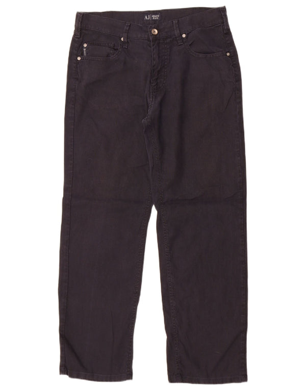 Pantaloni casual dritti da uomo Armani W32 L29 Blu Navy