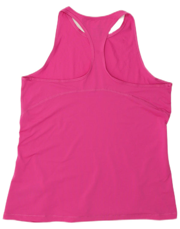 Canotta Nike Dri Fit da donna UK 14 grande rosa poliestere