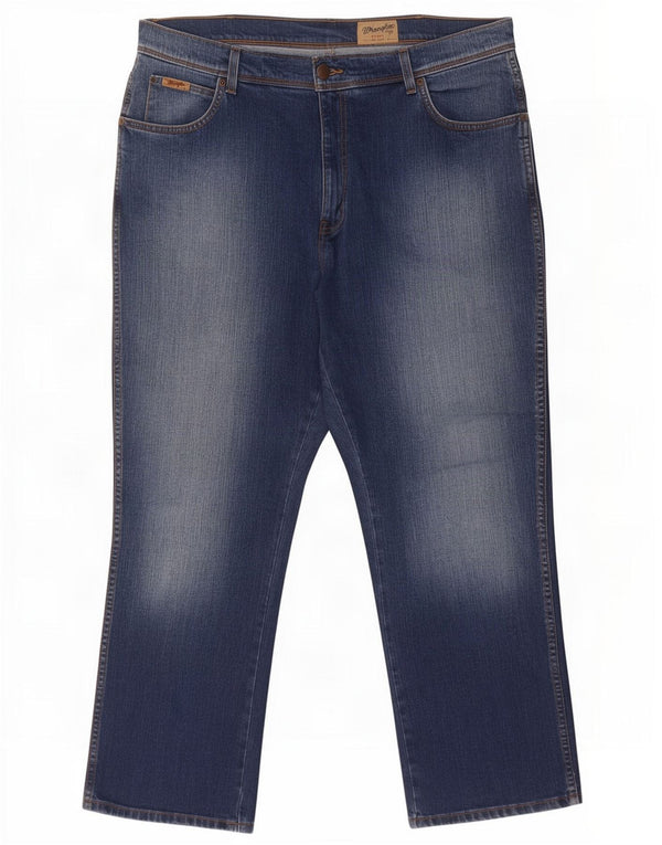 Wrangler Mens Texas Stretch Straight Jeans W40 L30 Blue Cotton