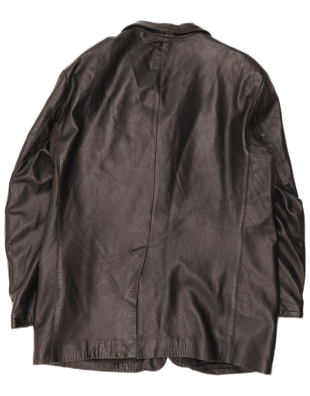 Giacca in pelle vintage da uomo IT 54 2XL Nera
