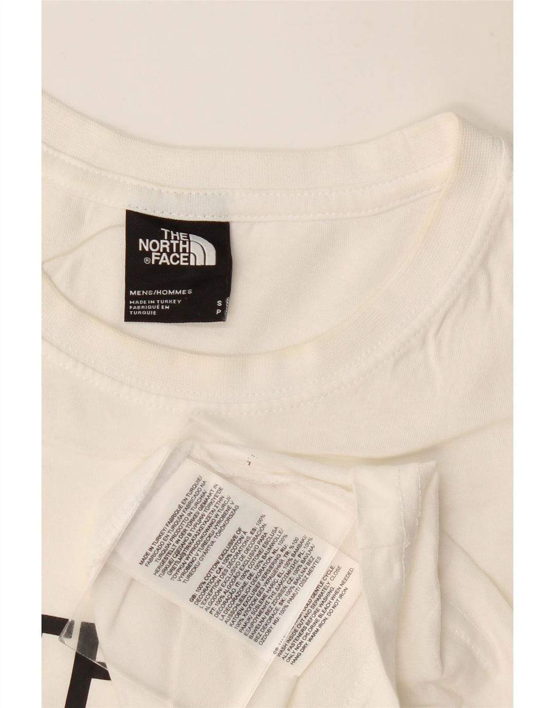 THE NORTH FACE T-shirt grafica da uomo piccola in cotone bianco