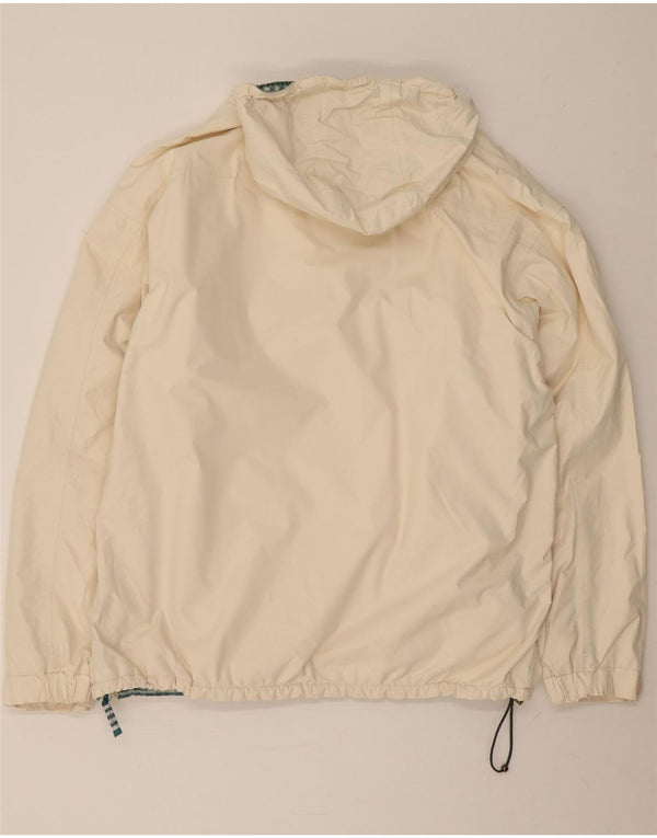 Giacca anorak oversize con cappuccio da donna Joules UK 16 grande poliestere bianco
