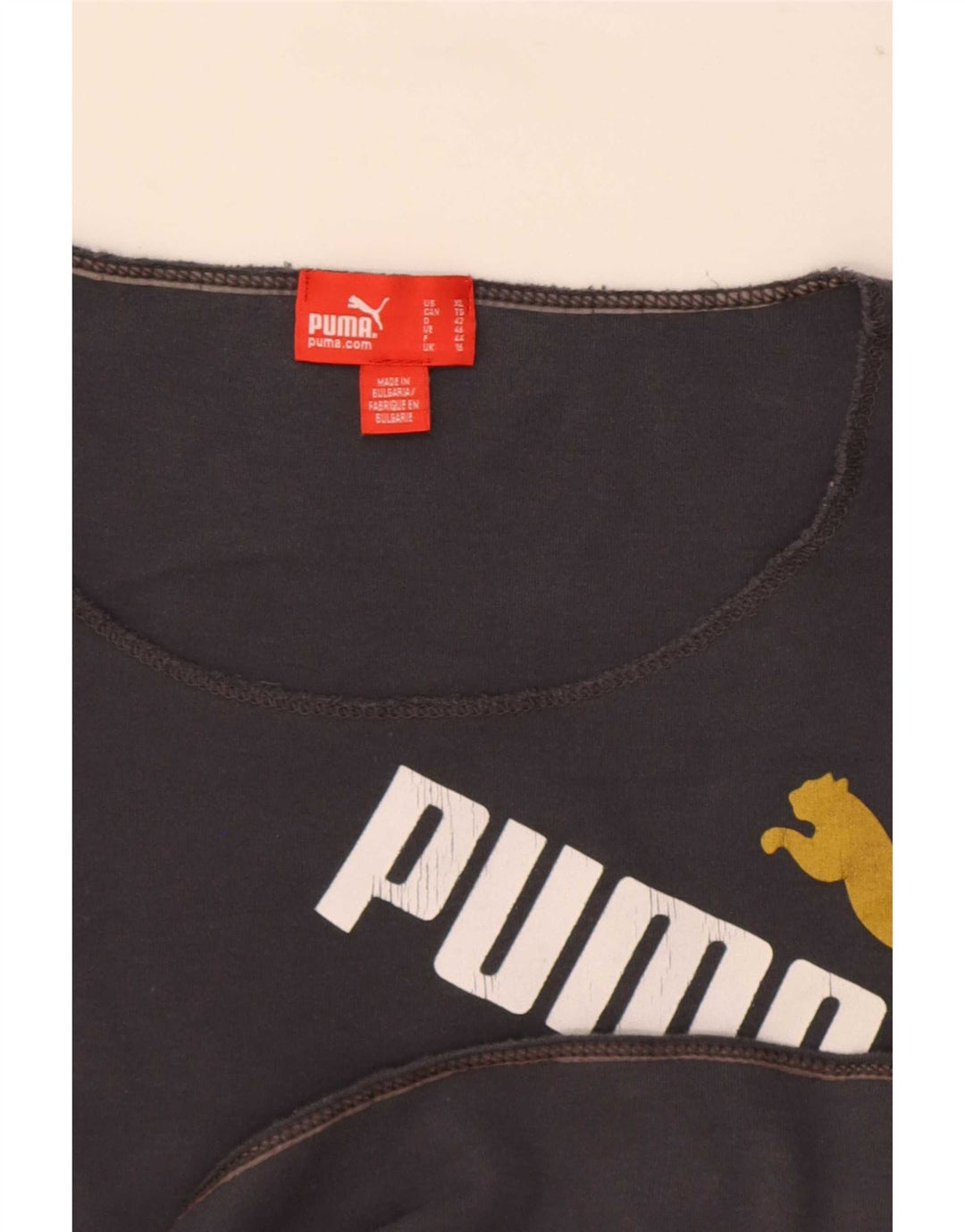 Puma Maglietta grafica da donna a maniche lunghe UK 16 Large Grigia