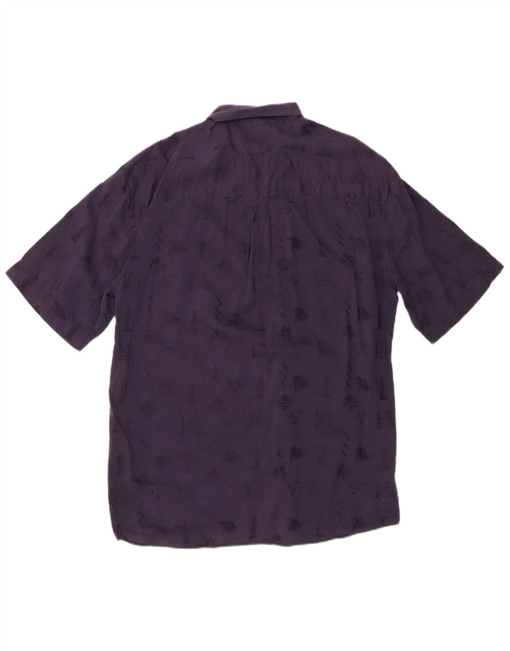 Camicia da uomo Angelo Litrico Taglia 39/40 15 1/2 Medio Blu navy geometrico