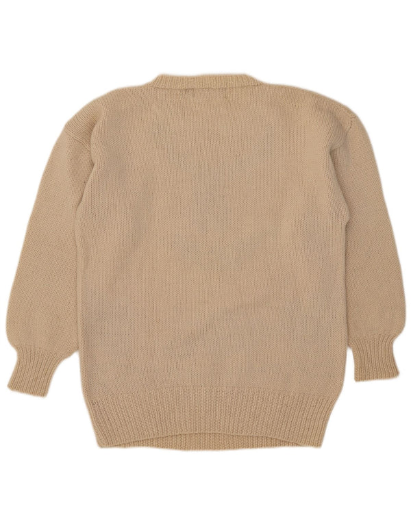 Maglione girocollo con grafica da uomo rosso Outback, Fair Isle, beige medio