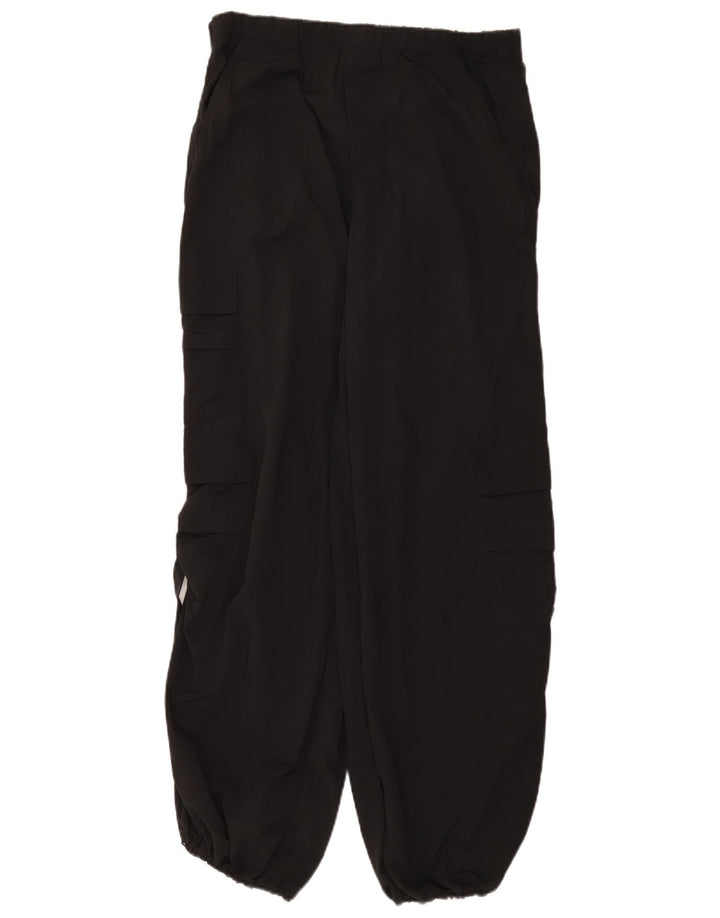 Pantaloni cargo larghi da donna Zara medi W30 L31 neri in poliammide