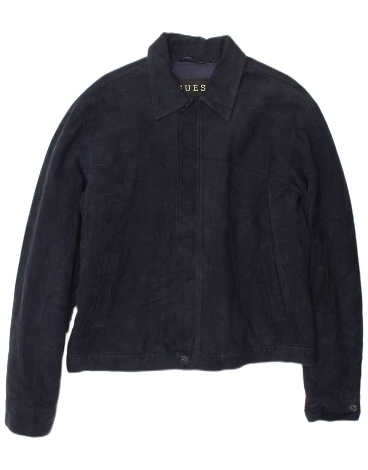 Giubbotto bomber da uomo Guess UK 40 grande cotone blu navy