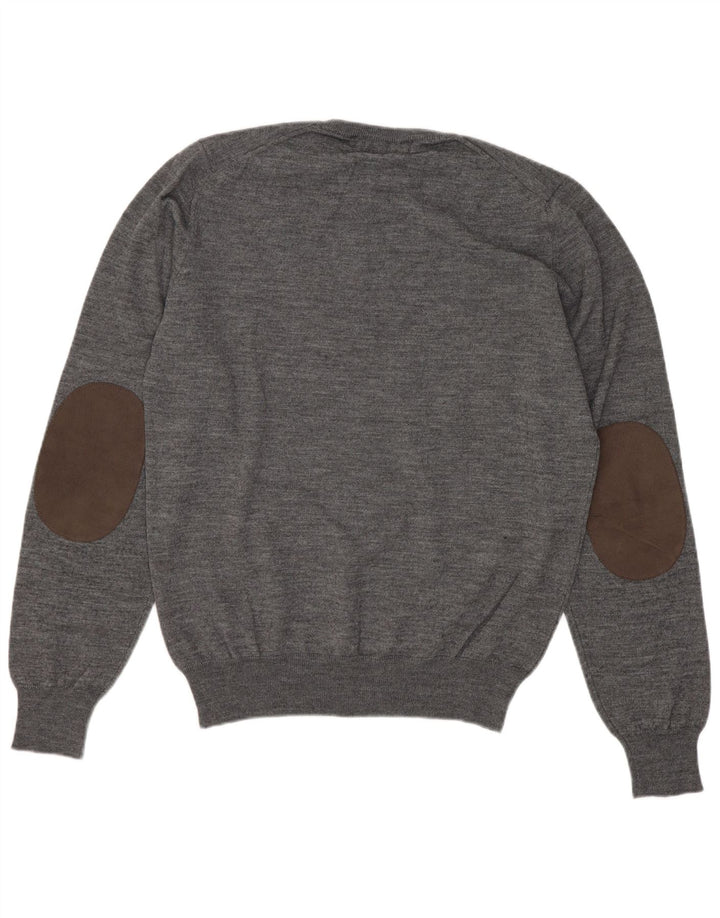Maglione maglione girocollo da donna Liu Jo UK 10 piccolo grigio lana vergine