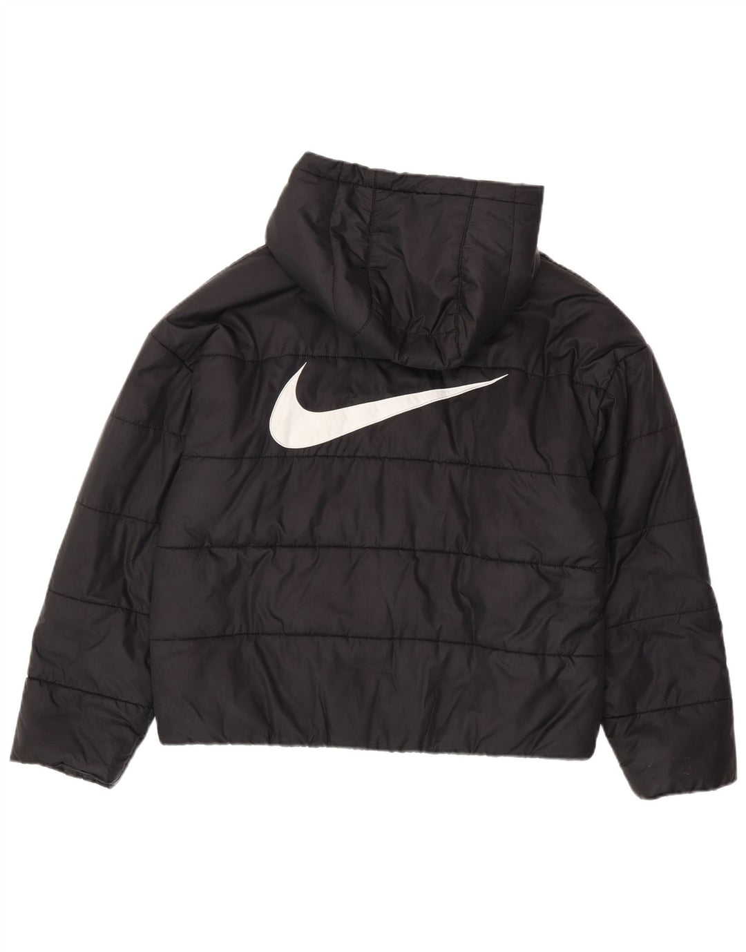 Giacca imbottita con cappuccio grafico Nike da ragazzo 10-11 anni medio poliestere nero