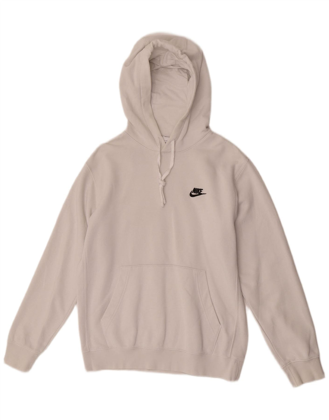 Felpa con cappuccio da uomo Nike Small in cotone bianco
