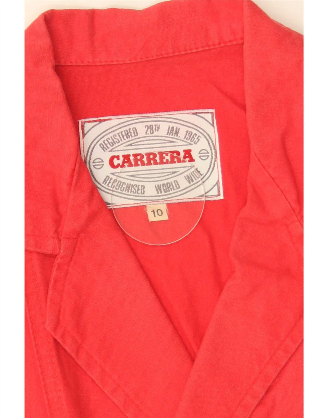 Giacca blazer doppiopetto corta da donna Carrera UK 10 piccola rossa