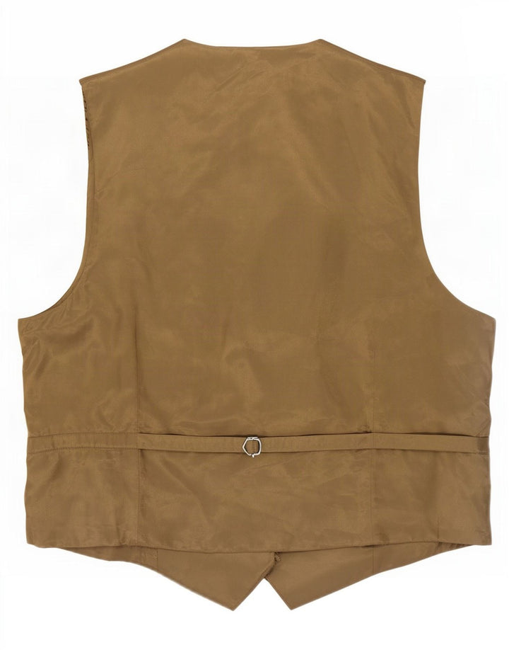 Gilet da uomo Harris Tweed 2XL Lana a spina di pesce kaki