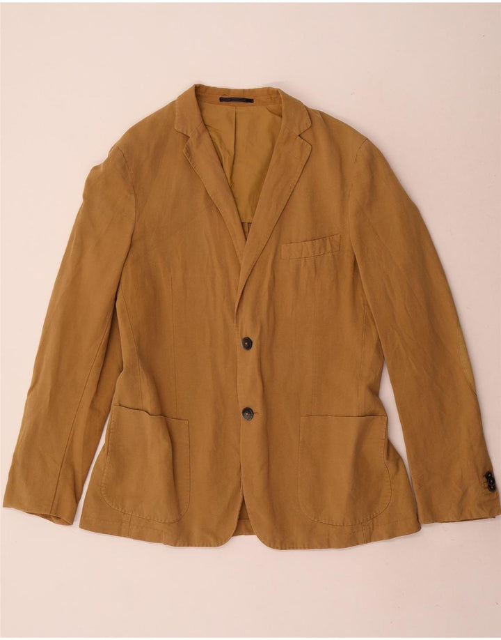 Giacca blazer da uomo a 2 bottoni Gant IT 50 grande lino marrone