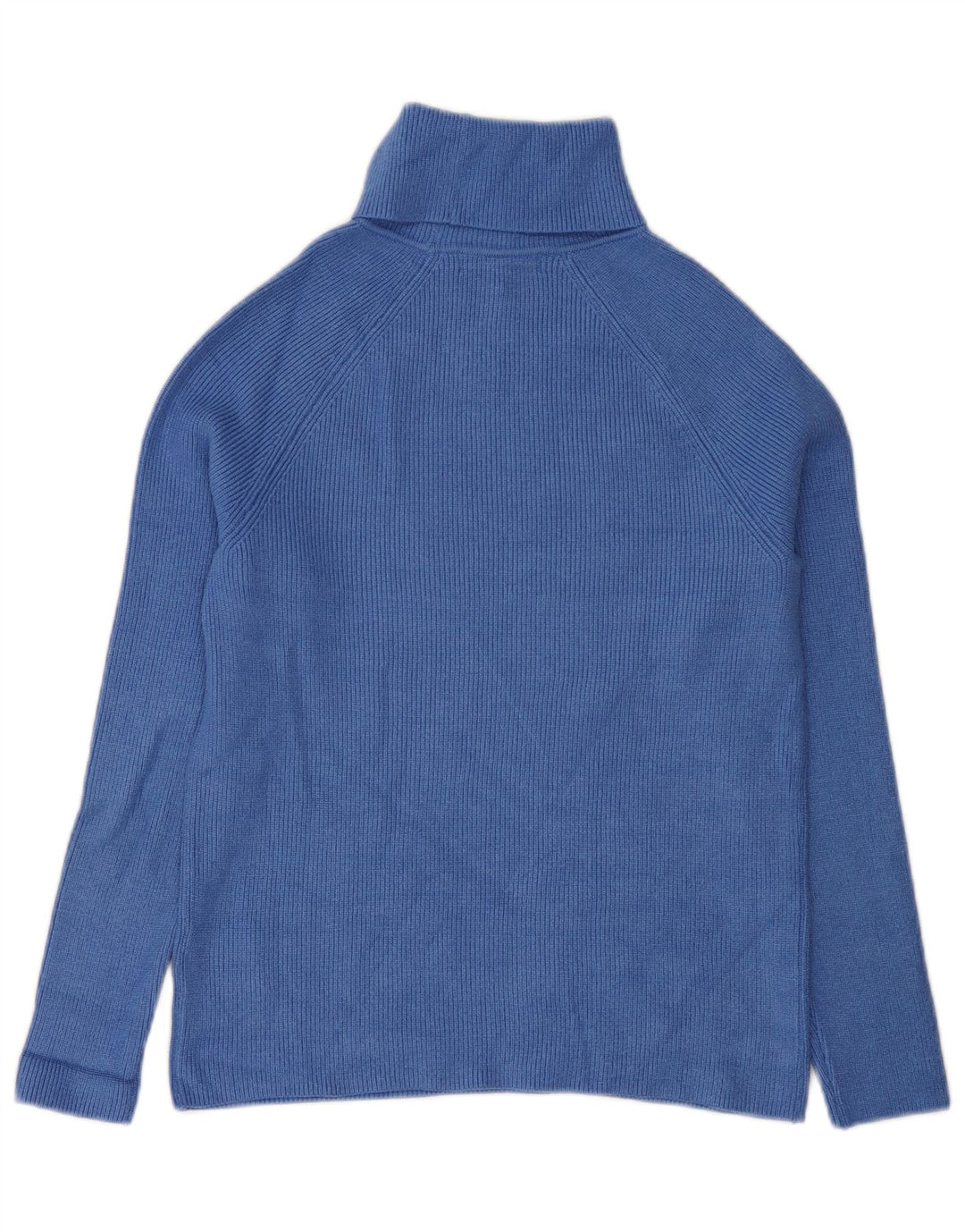 Maglione maglione a collo alto da donna Marks & Spencer UK 10 piccolo viscosa blu