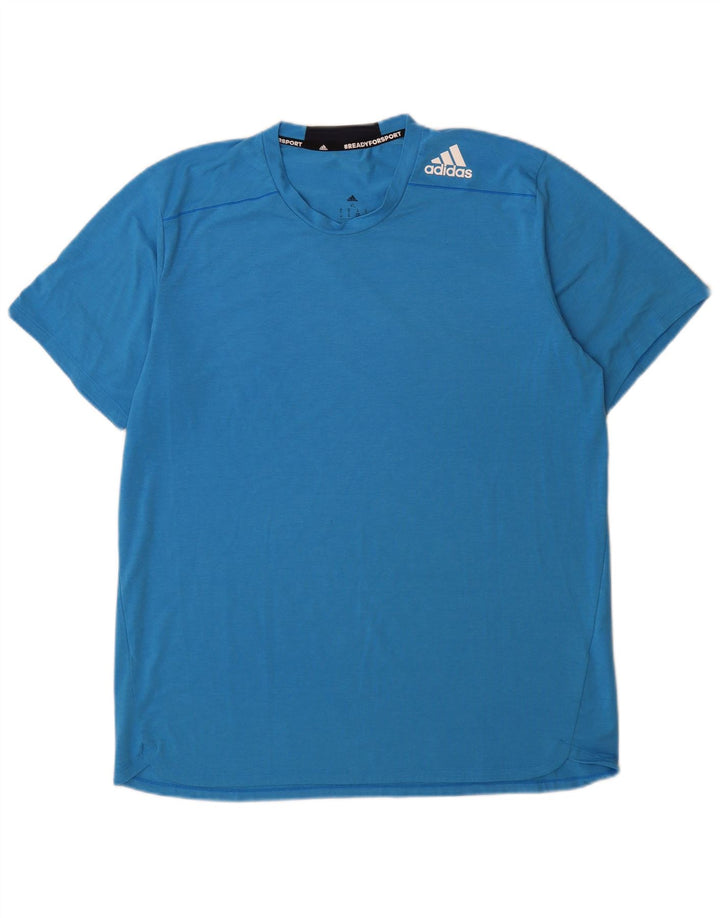 T-shirt da uomo Adidas Top XL blu poliestere