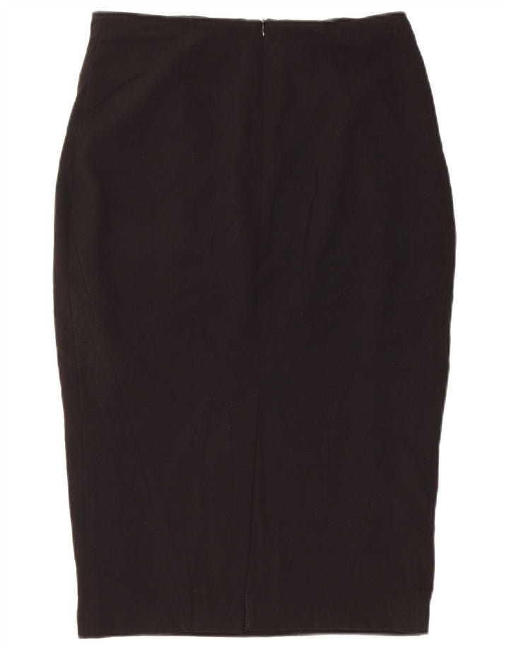 Gonna a tubino da donna Marks & Spencer UK 10 piccola W28 poliestere nero
