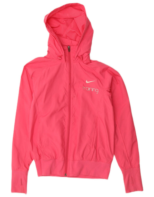 Giacca da ginnastica con cappuccio grafica Nike da donna UK 8/10 Small Rosa